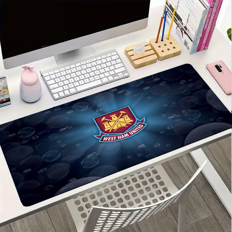 Tappetino per mouse con stemma West Ham United, Tappetino per mouse, Tappetino per mouse da gioco, Tappetino per tastiera, Decorazione da scrivania per computer portatile, Regalo per fan, Regalo di compleanno