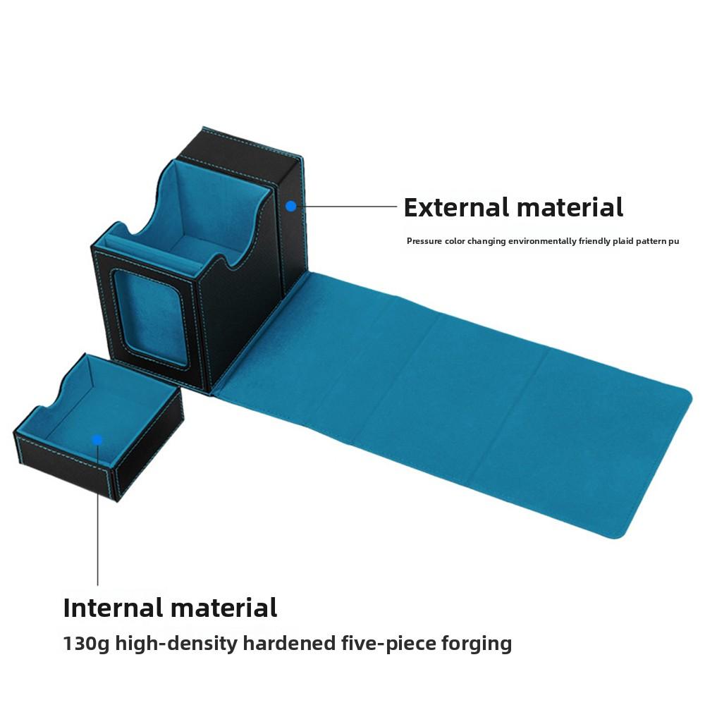 Portable Foldable Dice Roller Tower Special Design PU Leather Dice Tray Convenient Dices Box for RPG Table Top Gaming