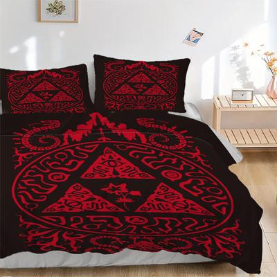Aztekischer Kalender Symbol Bettwäsche Set Bettbezug Geschenk für Schlafzimmer, Enthält 1 Bezug und 2 Kissenbezüge, Ohne FüllungB486