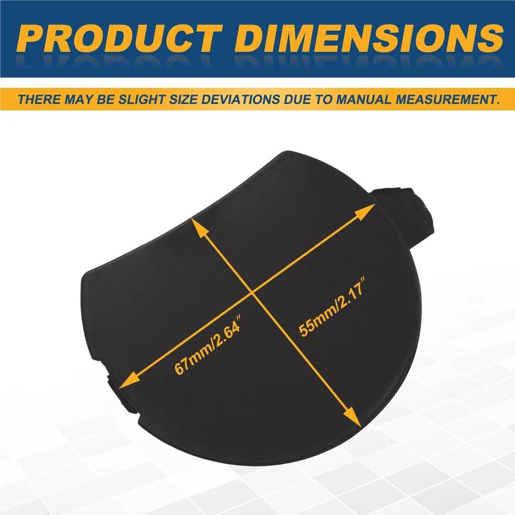 Front Bumper Tow Hook Cap Tow Eye Cover ATENZA 2015-2017 Left GW2F-50-A11 GW2F50A11 (White Driver Side)
