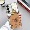 Funny Capybara Cartoon Cute Plating Phone Case For Samsung A17 A07 A37 A57 A16 A56 A15 A55 A14 A54 A13 A53 A26 A36 A25 A35 A24 A