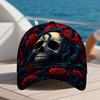 1pc Skull and Roses Print Classic Baseball Cap Casual Adjustable Duckbill Hat Perfect for Daily Wear Lightweight Design