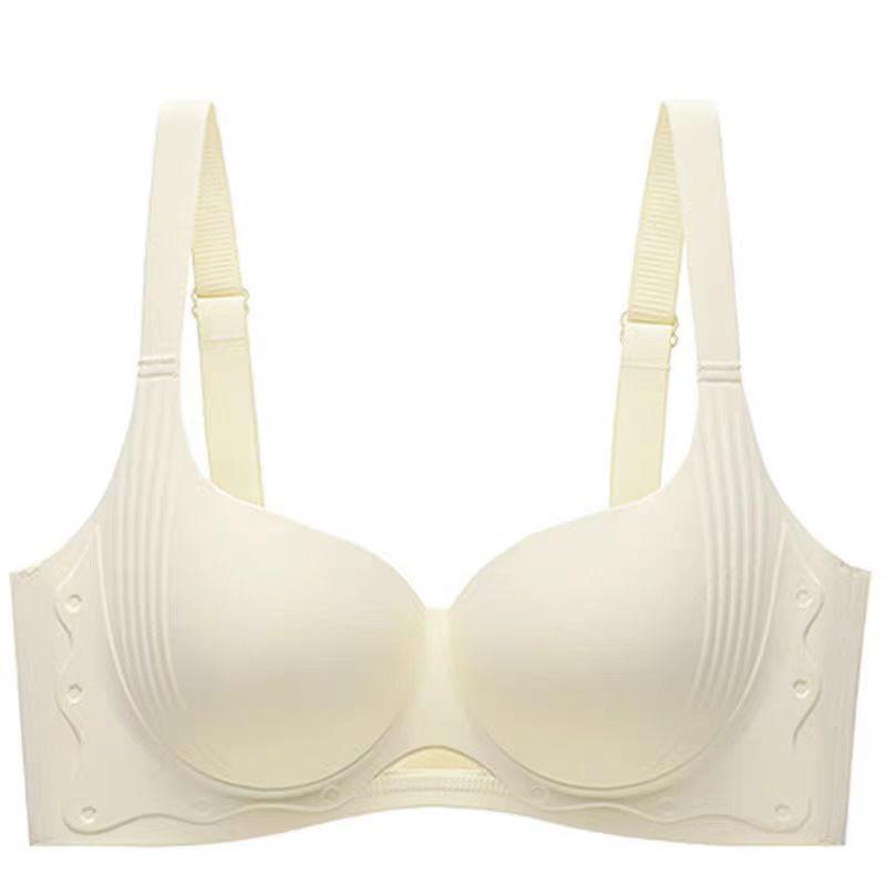 One Piece Seamless Bra for Women Slim with Complementary Breasts Soft Steel Ring Bra Anti Sagging Adjustable Bra