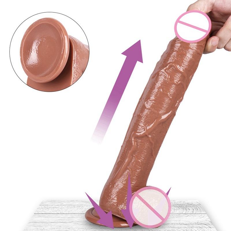 12.4 Inch Realistic Huge Dildo with Suction Cup for Women Massage Wand