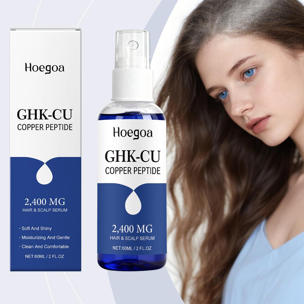 HOEGOA Copper Peptide Hair Scalp Serum Lightweight Moisturizing Non-Greasy Daily Care 120ml