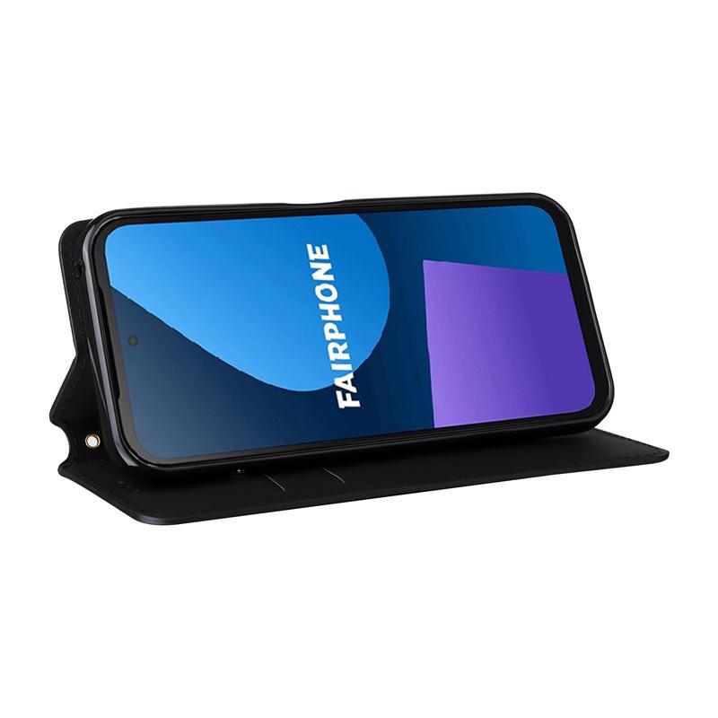 Fairphone 6/5 Leder Magnetisches Flipcase mit Kartenfach und 3D-Textur