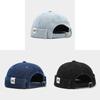Denim Cap For Men Women Summer Adjustable Breathable Billless Hat With Letter Embroidery