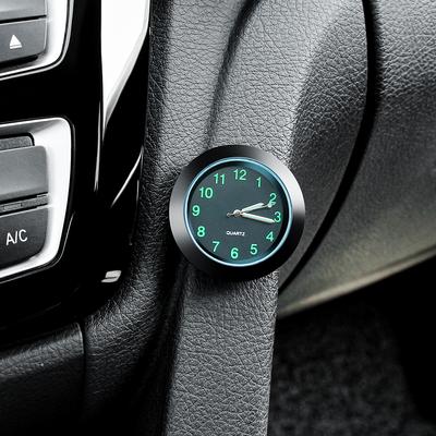 Leuchtende Auto-Messuhr, Mini-Auto-Entlüftungs-Quarzuhr mit Clip, Auto-Luftauslass-Uhr für Auto, Motorrad