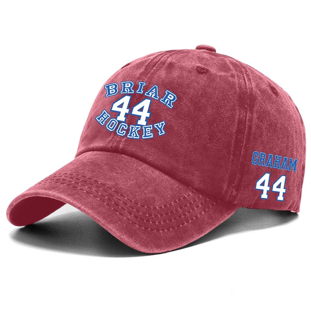 Vintage Washed Cotton Baseball Cap Soft Top Adjustable Fit Embroidered Number and Letter Design Classic Style Hat for Everyday Wear