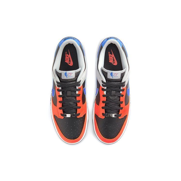 NBA x Nike Dunk Low EMB 75. Jubiläum - Knicks Herren-Sneakers Orange Schwarz Racer-Blau DD3363-002