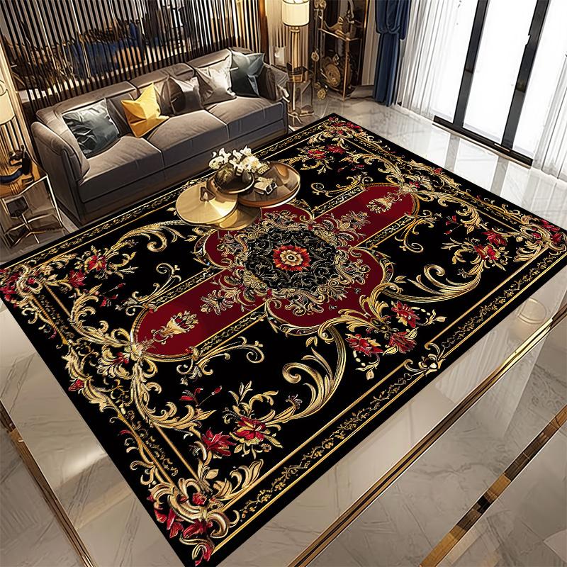 Retro Persian Carpet for Living Room Home Decoration Classical Antiskid Rugs Large Size Room Rug Washable Door Mat for Bathroom
