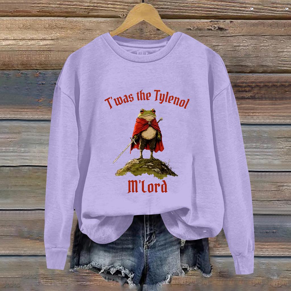 Women's Fashion Daily Versatile Casual Sweatshirts Long Sleeve Round Neck Top Sweatshirts