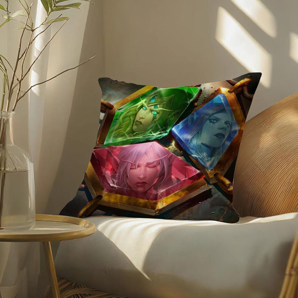 W-Worldofwarcraftgame Pillow Case Pillowcase, Double-Sided Printed, Sofa Cushion, Bedroom Headboard