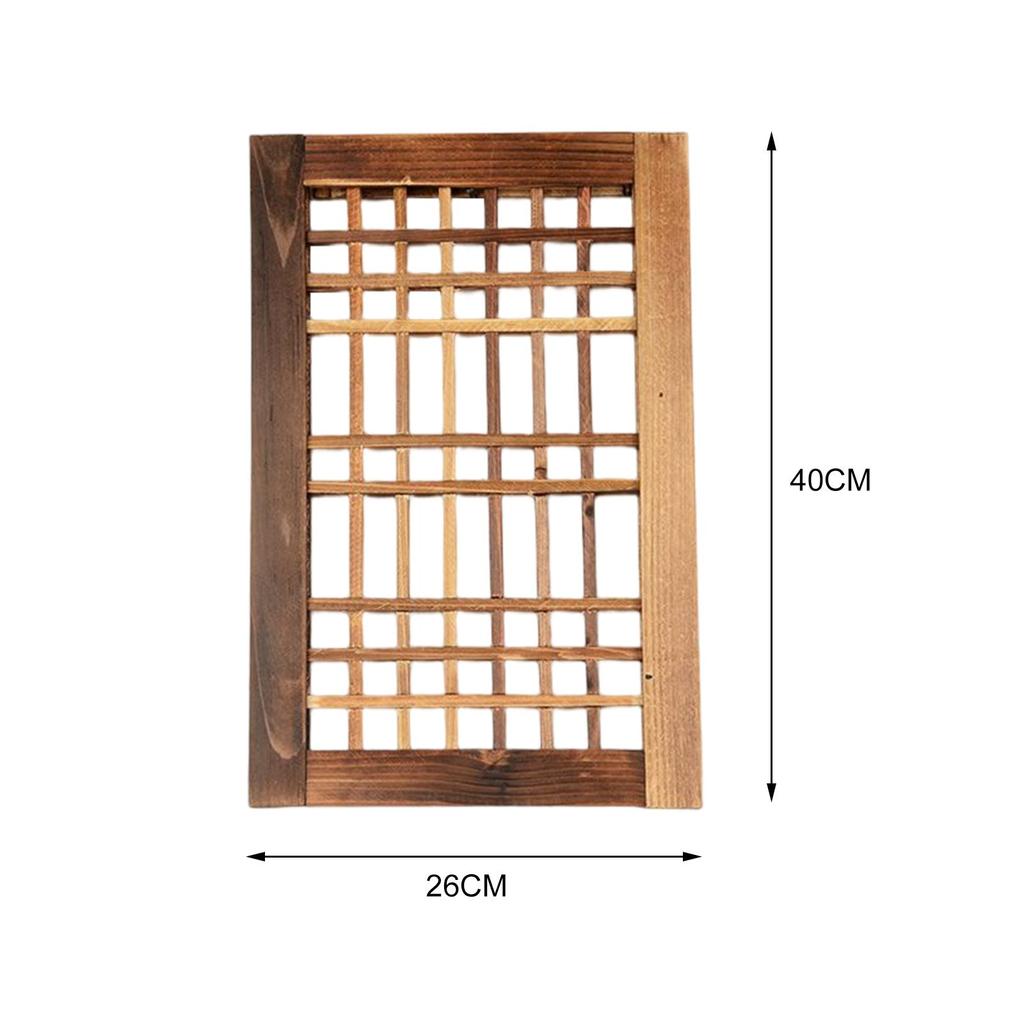 Window Frame Yard Trellises Wood Window Pane for Dining Room, Bedroom Vintage Style Lightweight Wall Art Wall Pediments