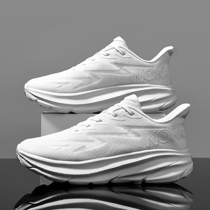 

New Men Sneakers Comfort Anti Slip Urltra-Light Outdoor Running Shoes Thick Bottom Wear Resistant Shock Absorbent Training Shoes 45 білий