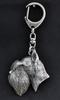 Schnauzer - Silver-plated Key Ring with a Dog In a Gift Box, Handbag Decoration, Backpack Pendant by Art-Dog Brand