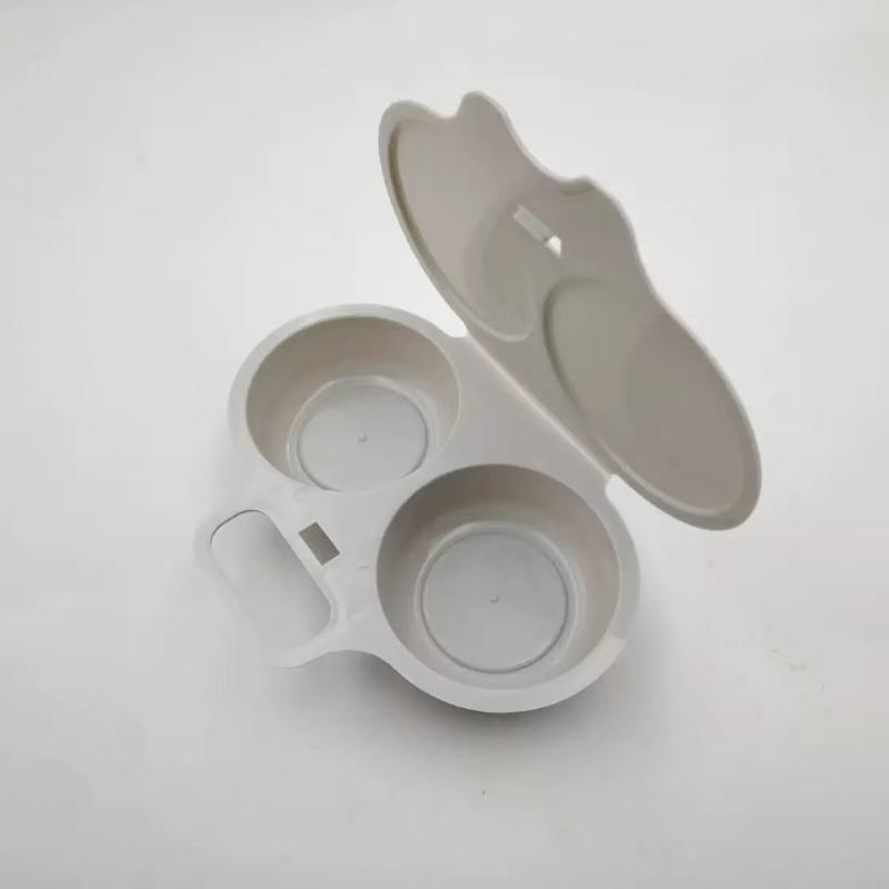 1Pcs Portable Steamed Egg Box Food Grades Plastic Microwave Egg Cooker Heat Resistant Kitchen Cooking Mold Egg Steamer