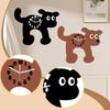 Cute Dog Wall Clock Acrylic Non Ticking Silent Cartoon Room Clock for Kids Nursery and Living Spaces