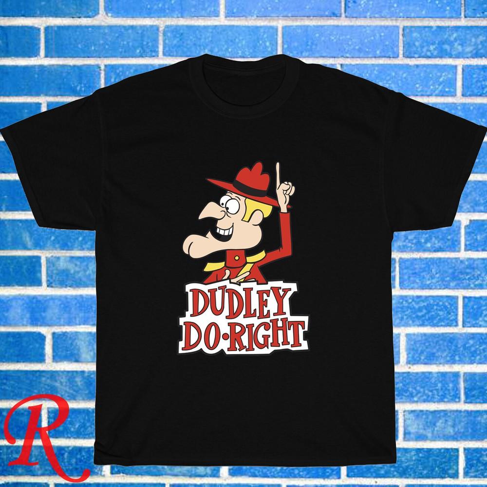 New!  Dudley Do Right Logo Black  Grey  Navy  White Size S-5XL Unisex T-Shirt S