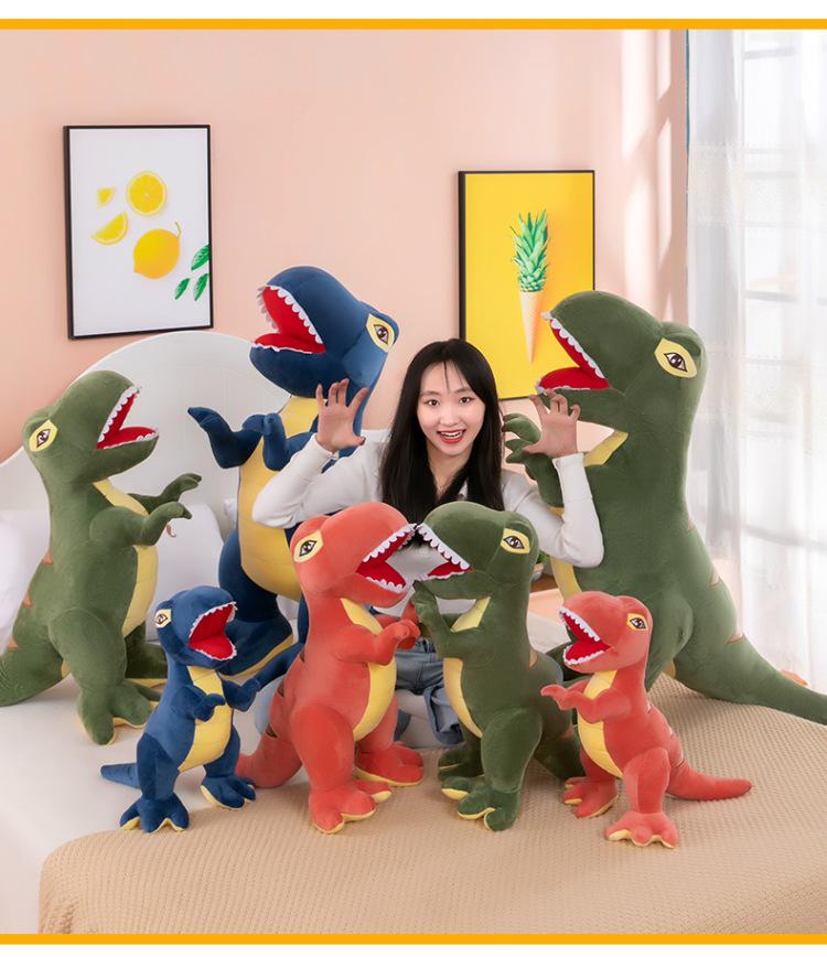 Large Tyrannosaurus Rex Plush Pillow - Cute Dinosaur Doll for Boys' Birthday
