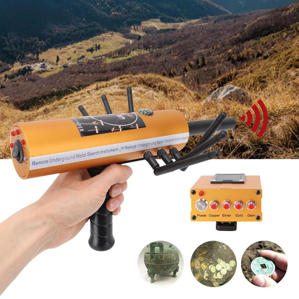 Underground Metal Detector with Compass 1200M Range 30M Depth Sensitive Handheld Treasure Finder Scanner for Copper Gold Silver Gemstones