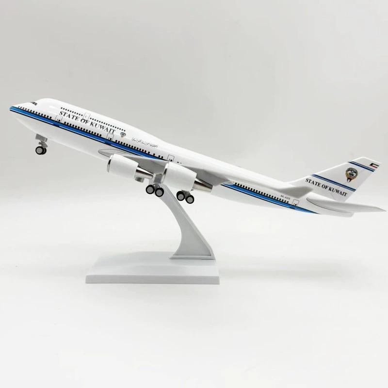 

1:Масштаб 240 Модель B747 Kuwait Airlines Airways 30 см смола литой самолет модель шасси модель самолета украшение для дома 30CM