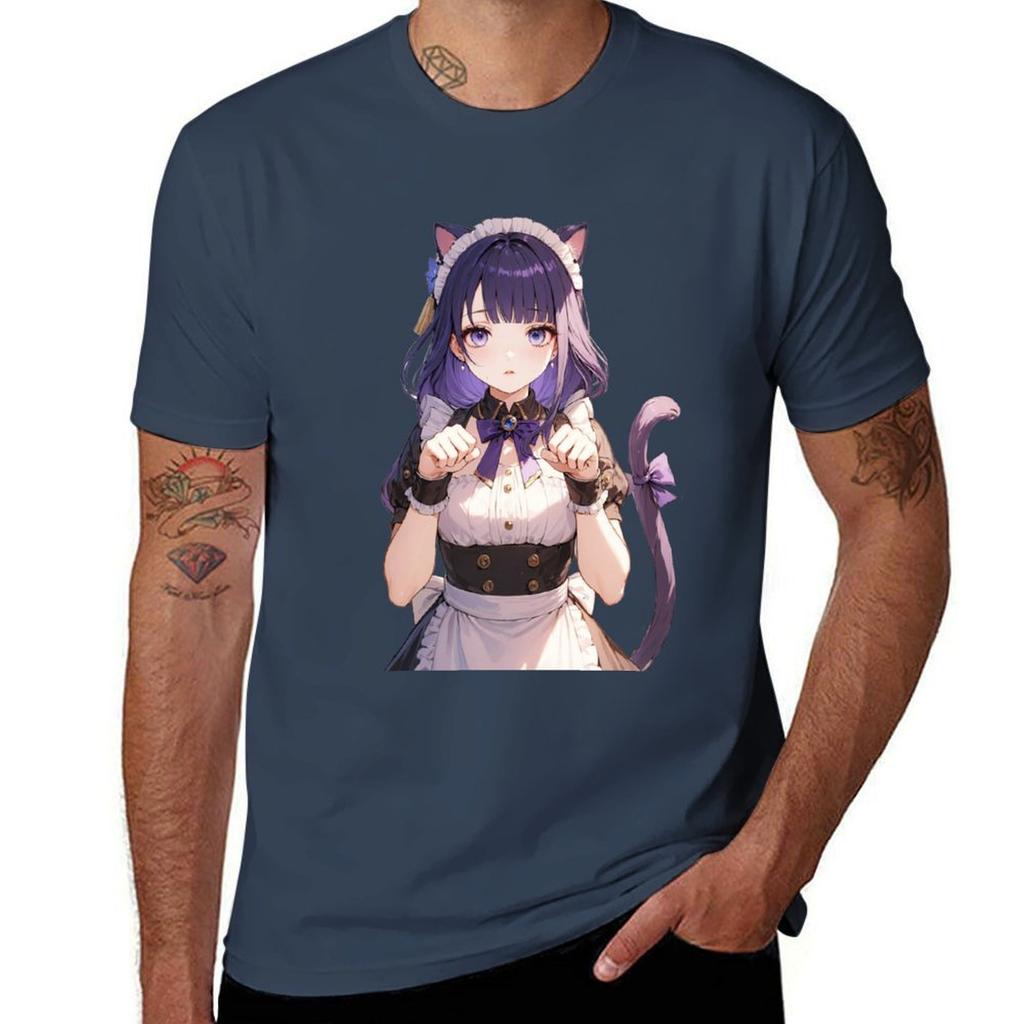 Shogun Raiden maid genshin TShirt Casual Daily Outfit TShirt