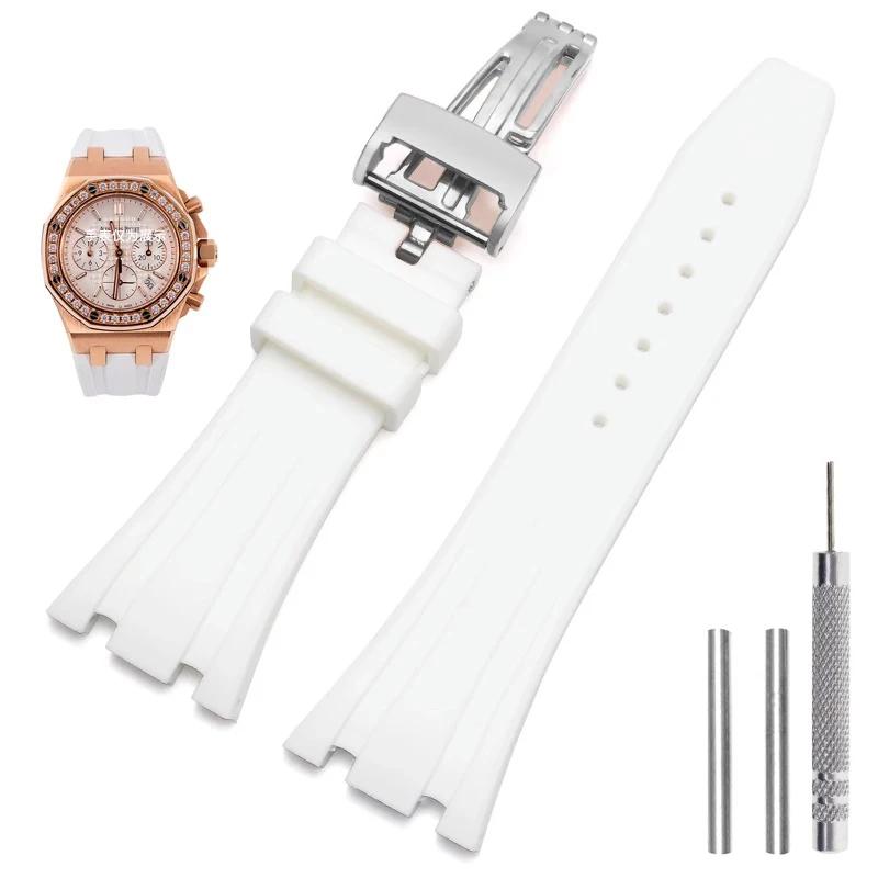 Silicone Watch Straps 26mm 27mm Watchband For AP 15400 15202 15500 15703 26470SO Royal Oak Offshore Men's Sports Rubber Bracelet