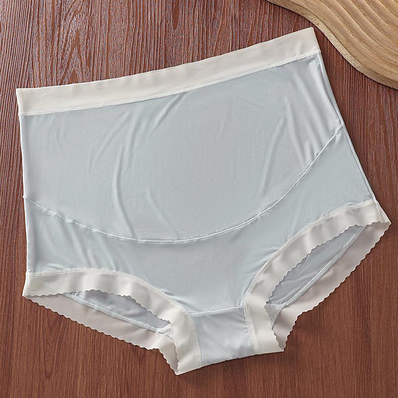 High Waist Seamless Maternity Underwear - Breathable, Supportive, Antibacterial Cotton Crotch, Large Size