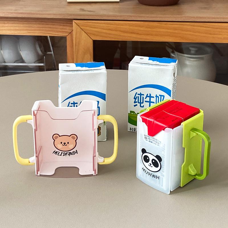 Portable Children'S Milk Cup Holder Durable With Handles Anti-Overflow Cup Holders Milk Accessories Milk Cup