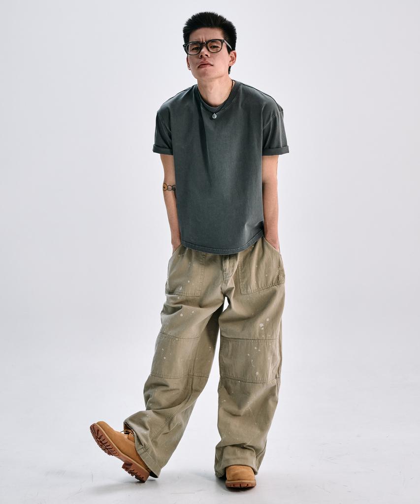 TAKEASY [Special Feature] (2-Pack Cotton 270G) Pigment Crop T-Shirt - 3 Colors