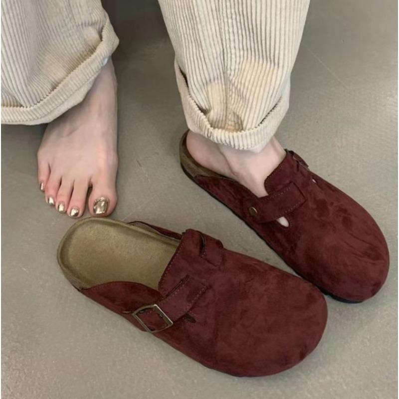 Fashion New Classic Women's Closed Toe Cork Sandals Slippers Ladies Leopard Cork Slippers Camo Mule Clogs Shoes Flats Zapatos De Mujer