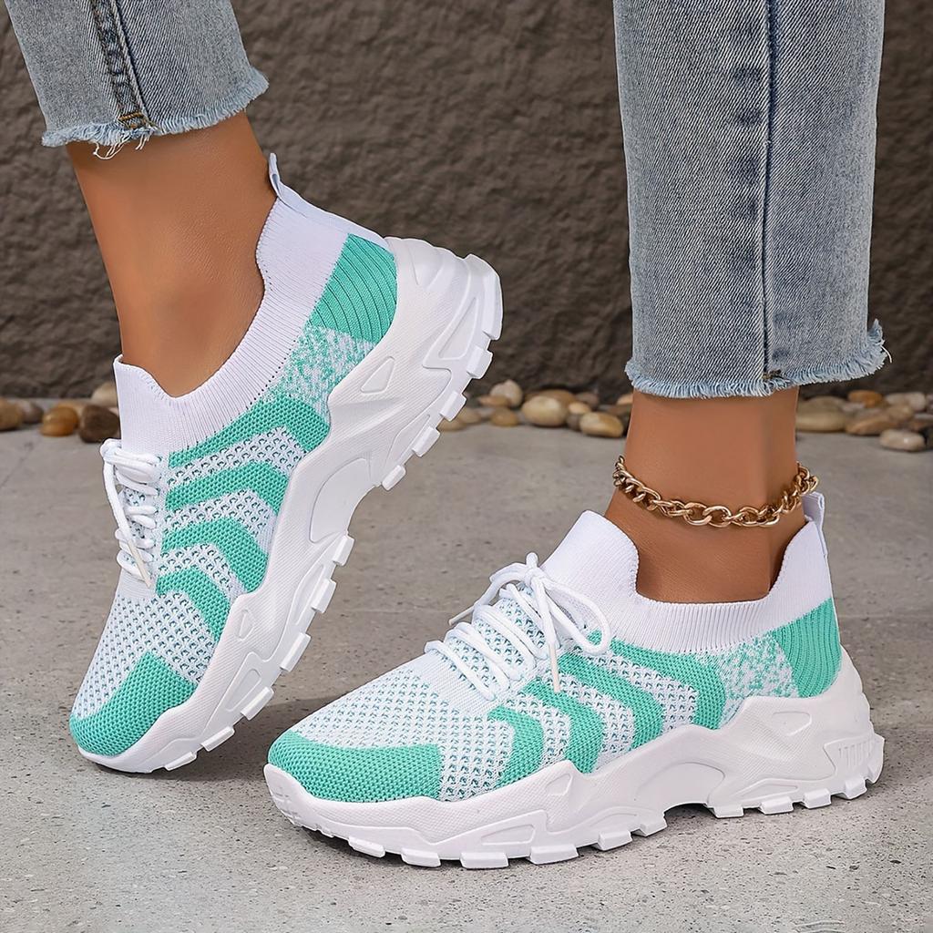 Women'S Gymnastics Sneaker Mesh Platform Lace Up Running Shoes Stylish Casual Women'S Breathable And Comfortable Shoes For Woman