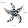Baroque Luxury Starfish Design Brooch for Men and Women Jewelry Accessories Wedding Holiday Party Gift