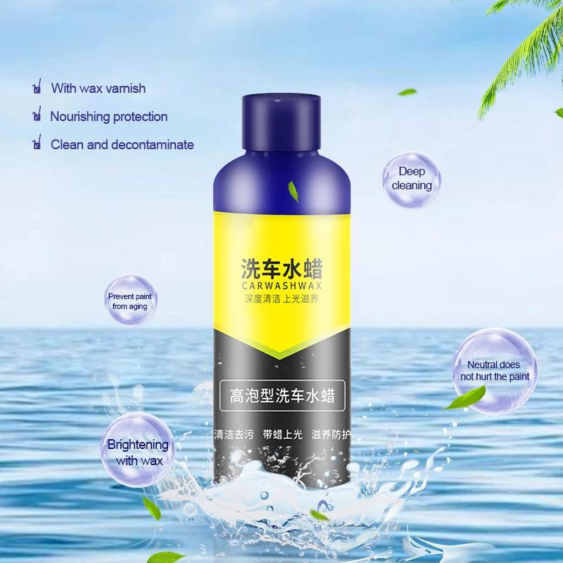 2 Stück 100ml Schaum Autowaschflüssigkeit Tiefenreinigung Motorrad Wasserwachs Lack Nährende Pflege für Autozubehör