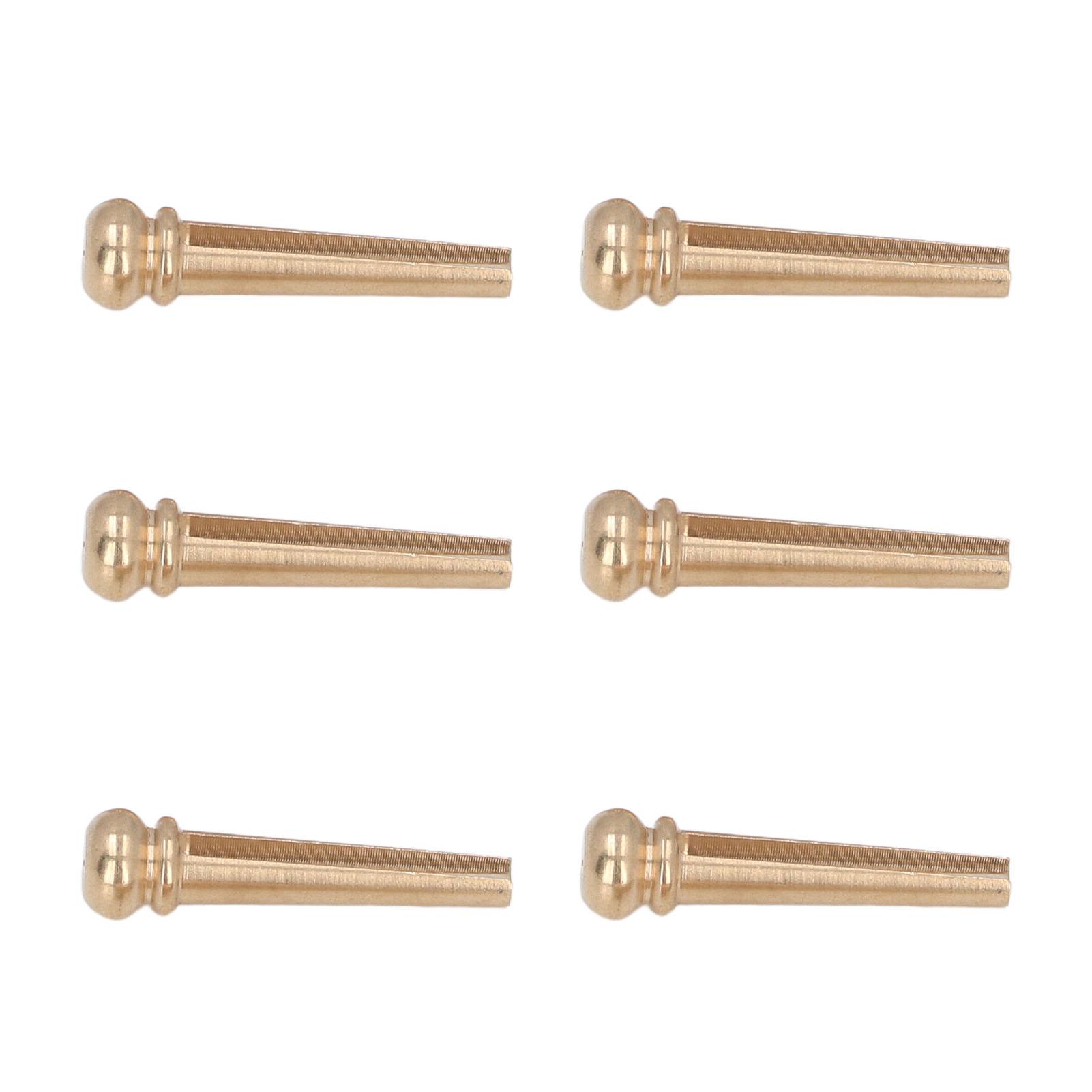 

6 шт. Медные колышки для бриджа акустической гитары, замена колышков для ремонта, желтые жёлтый