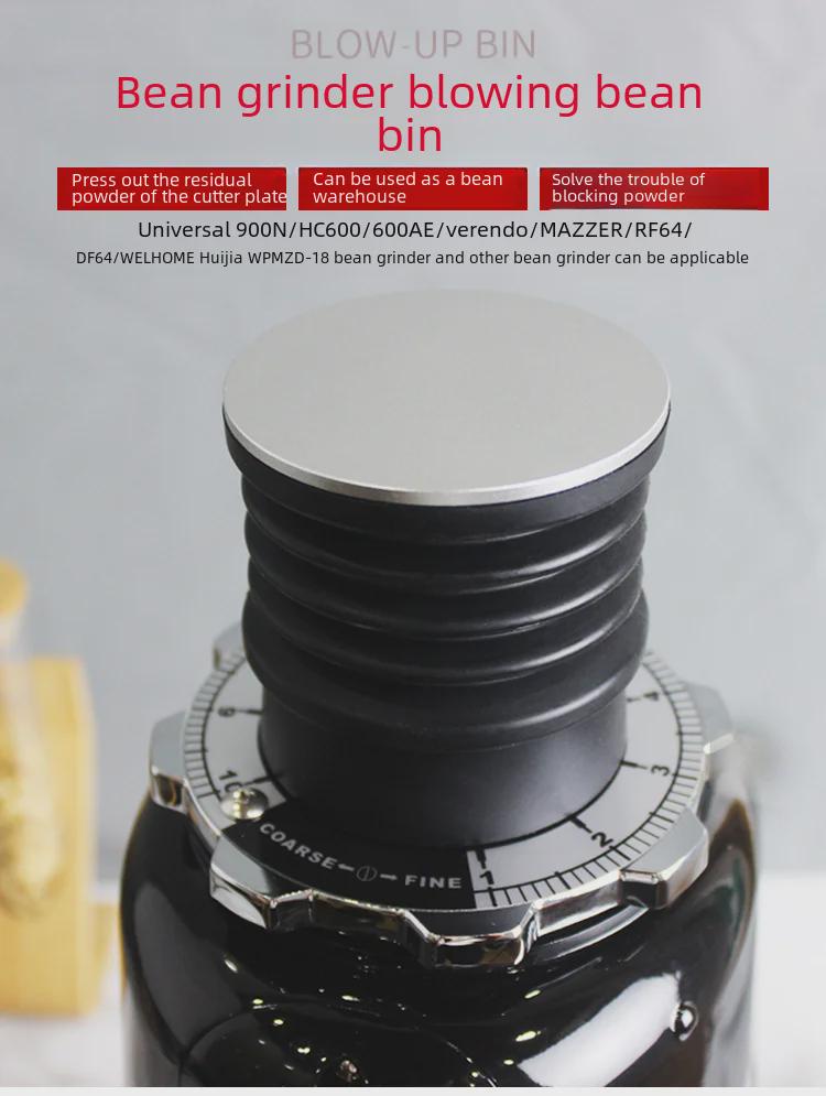 DF64 Italian Coffee Grinder with Telescopic Blowing Bean Bin for Cleaning Residual Powder