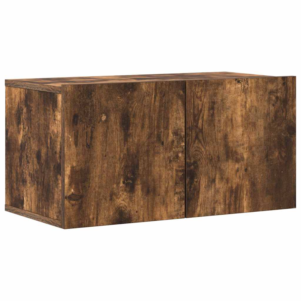4 piece TV cabinet set smoked oak effect particleboard