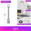13-50cm Universal Faucet Extender Stainless Steel 360° Rotation Kitchen Bathroom Sink Anti-Splash Nozzle Aerator Extension Hose