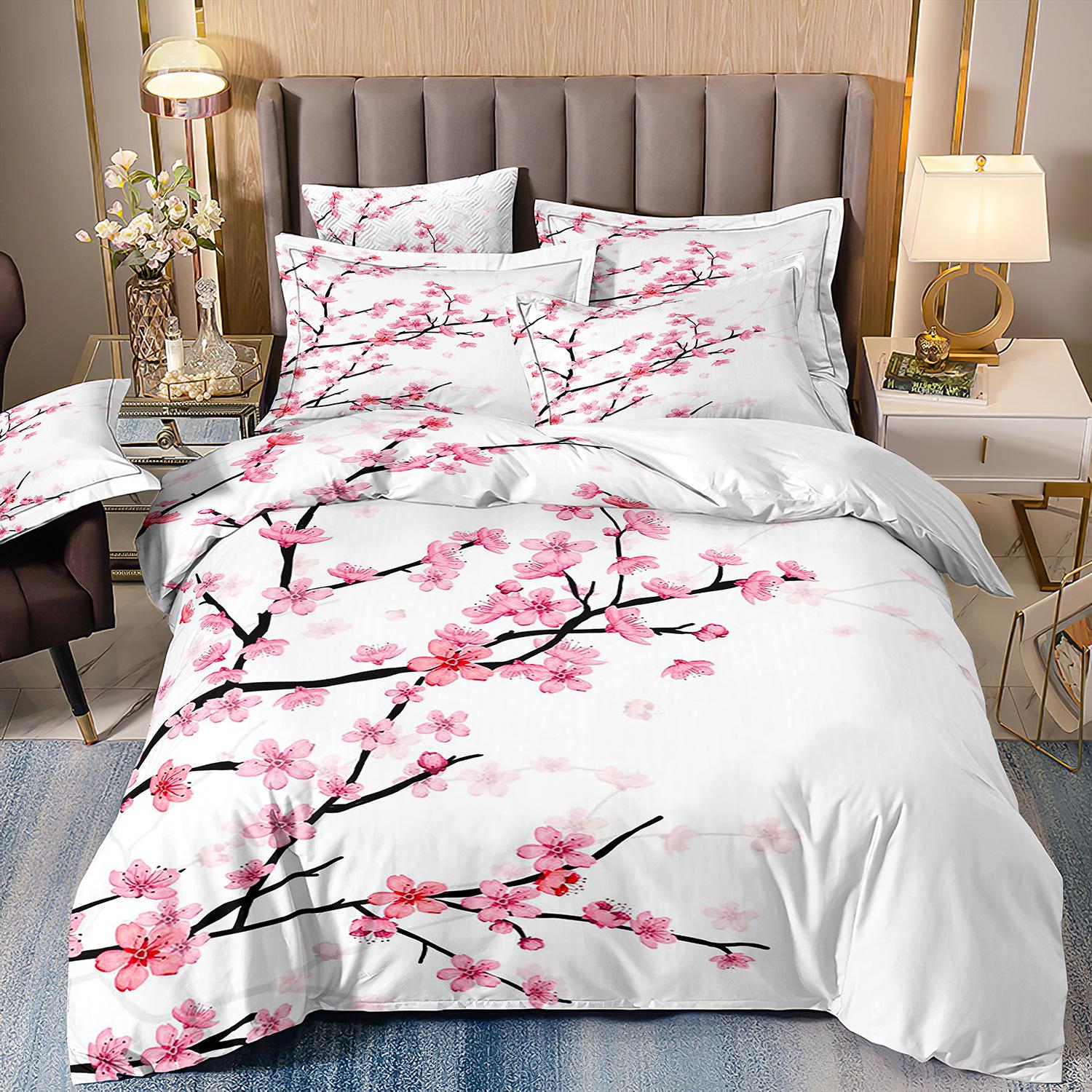 

3D Трехкомпонентная картина в стиле укиё-э Волна Цветок Пододеяльник Цифровая печать Постельное белье cover 70 * 133 and 50 * 75 * 1