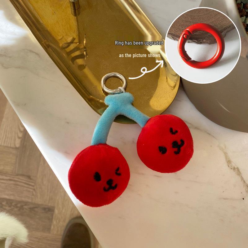 

Плюшевый брелок «Вишня»: Милый кулон-подвеска для сумки из серии «Фрукты» и украшение для лучшей подруги