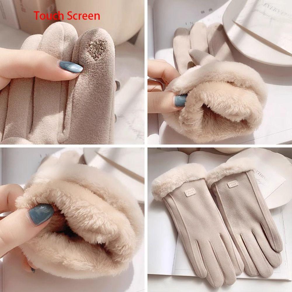 Thick Plush Gloves Soft Women Mittens Gift Winter Gloves  Girls