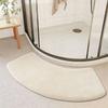 Non-slip Shower Room Door Mat Curved Toilet Bathroom Foot Mat PVC Bathroom Mat  Entrance Mat