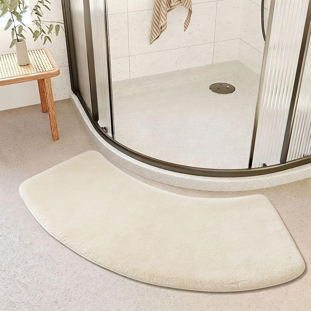 Non-slip Shower Room Door Mat Curved Toilet Bathroom Foot Mat PVC Bathroom Mat Entrance Mat
