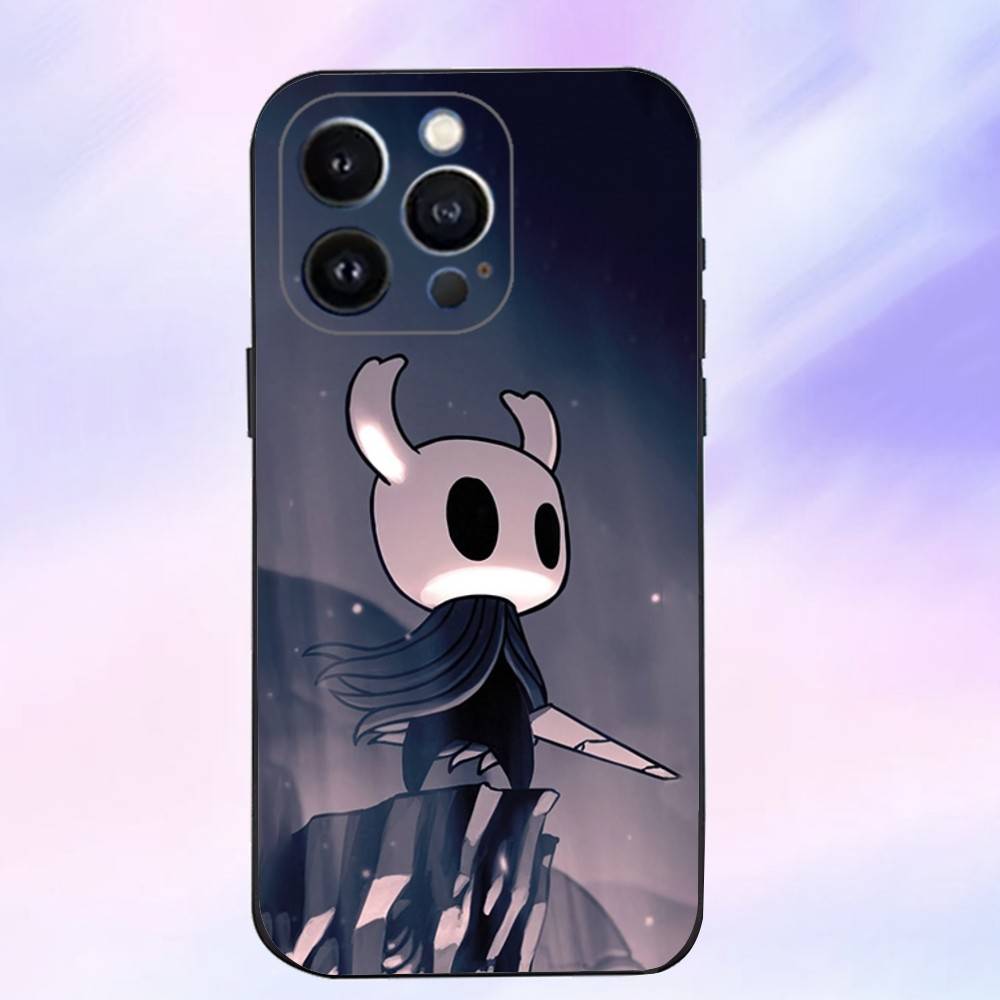 Game H-Hollow K-Knight Phone Case For iPhone 16,15,14,13,12,11 Plus,Pro Max,XS,X,XR,SE,Mini,8,7,Soft Silicone Black Cover