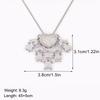 Nidin Hot Sale Classic Son/Daughter Sparkling Zircon Charm Pendant Necklace For Women Boys and Girls Clavicle Chain Jewelry Gift