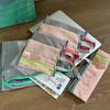 Translucent Mesh Storage Bag Portable Zipper Handbag Functional Cosmetic Pouch Pencil Case Documents Paper Organizer