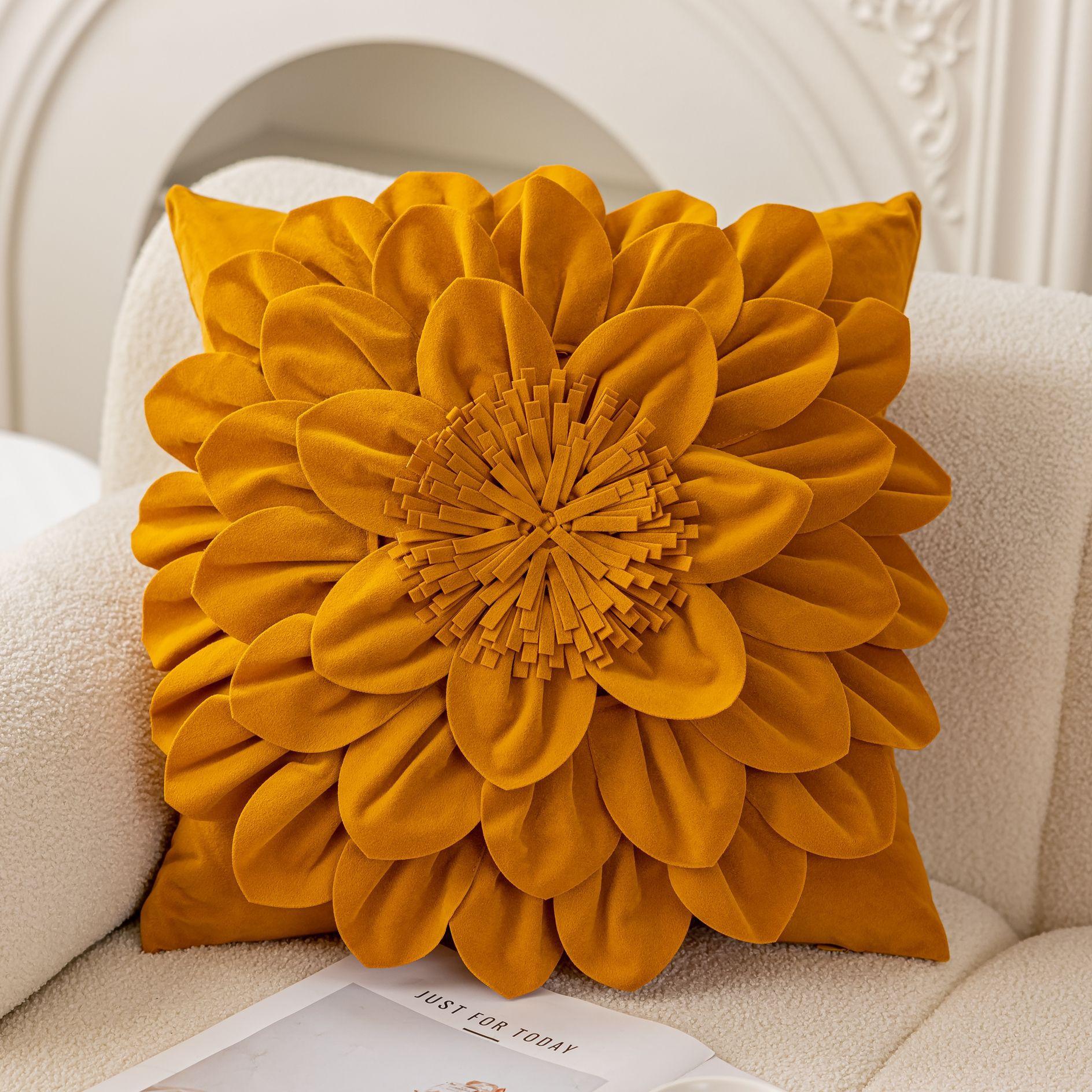 

Новая Рождественская Наволочка Красная Зеленая 3D Цветочная С Рюшами Края Лоскутная Наволочка Бархатная Однотонная Декоративная 50x50cm 1pcs