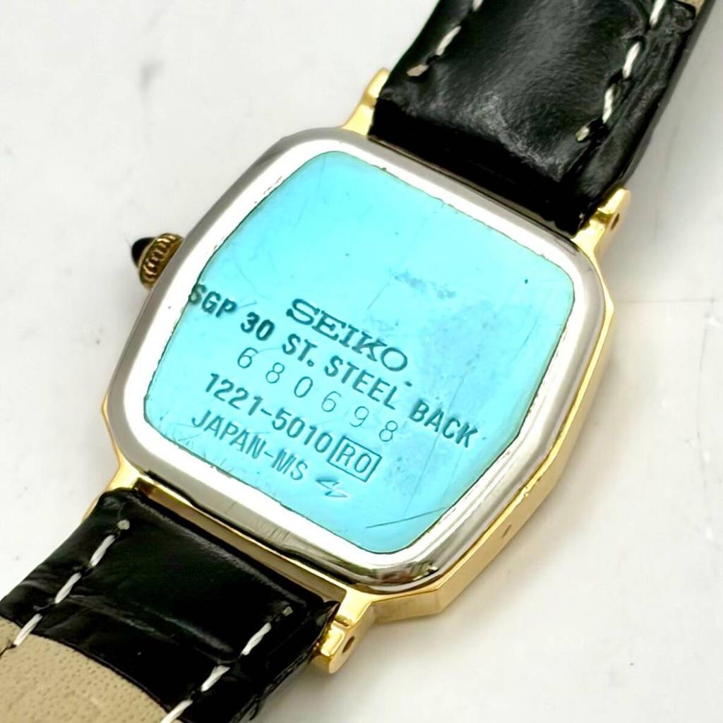SEIKO Exceline Decagonal New Strap [New Battery] Ladies' Watch, Gold, Shape, 1221-5010 680698