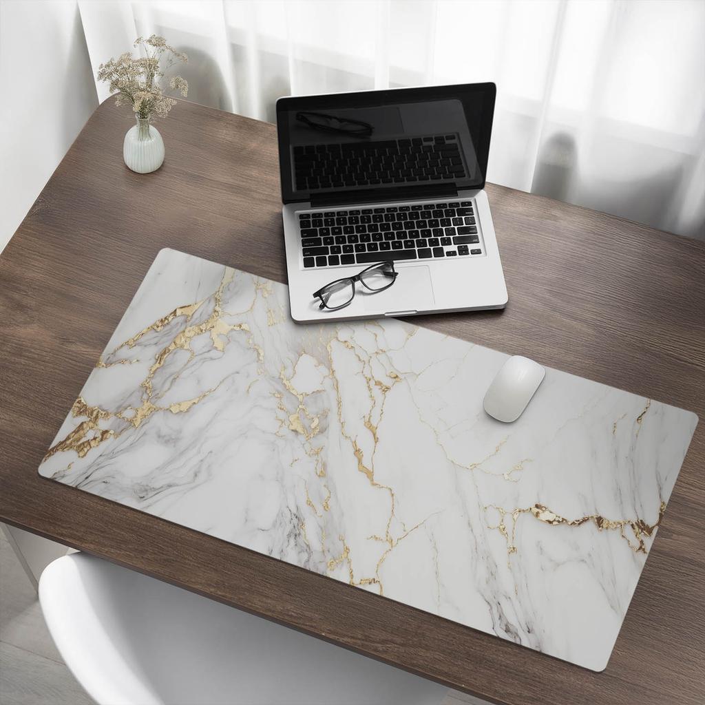 Universal Protective Mat for Computer Equipment Marble Lines 100x50 cm